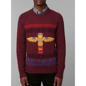 Urban Outfitters Burgundy Crewneck Sweater